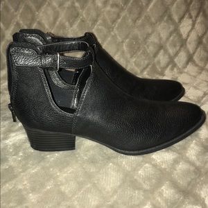 LC Lauren Conrad Black Truffle Ankle Boots